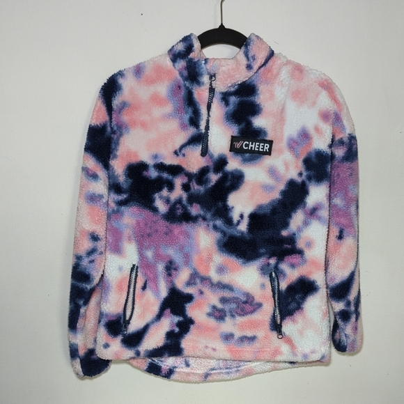 Varsity Spirit Cheer Sherpa Pullover Multicolor with Pockets Girls Size L - Picture 1 of 5